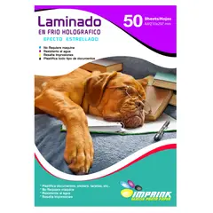 IMPRINK - Laminado en Frio Transparente tornasol Estrellado A4 50 H