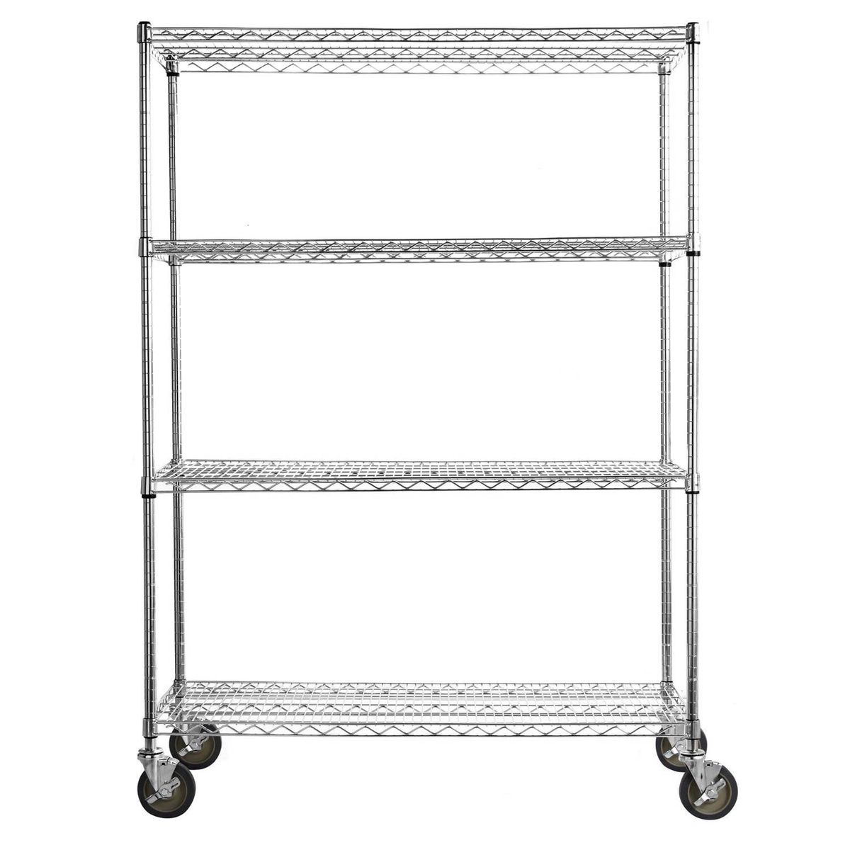 AUTORODEC - Estante Móvil Acero Cromado 61X122X174 Cm 4 Repisas…