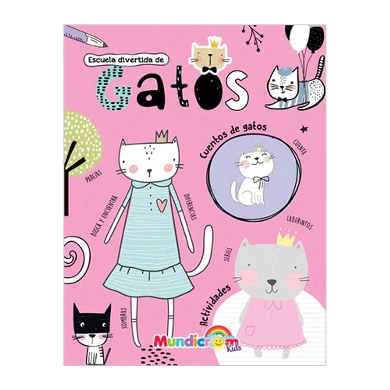 MUNDICROM - Libro Escuela Divertida de Gatos - Mundicrom