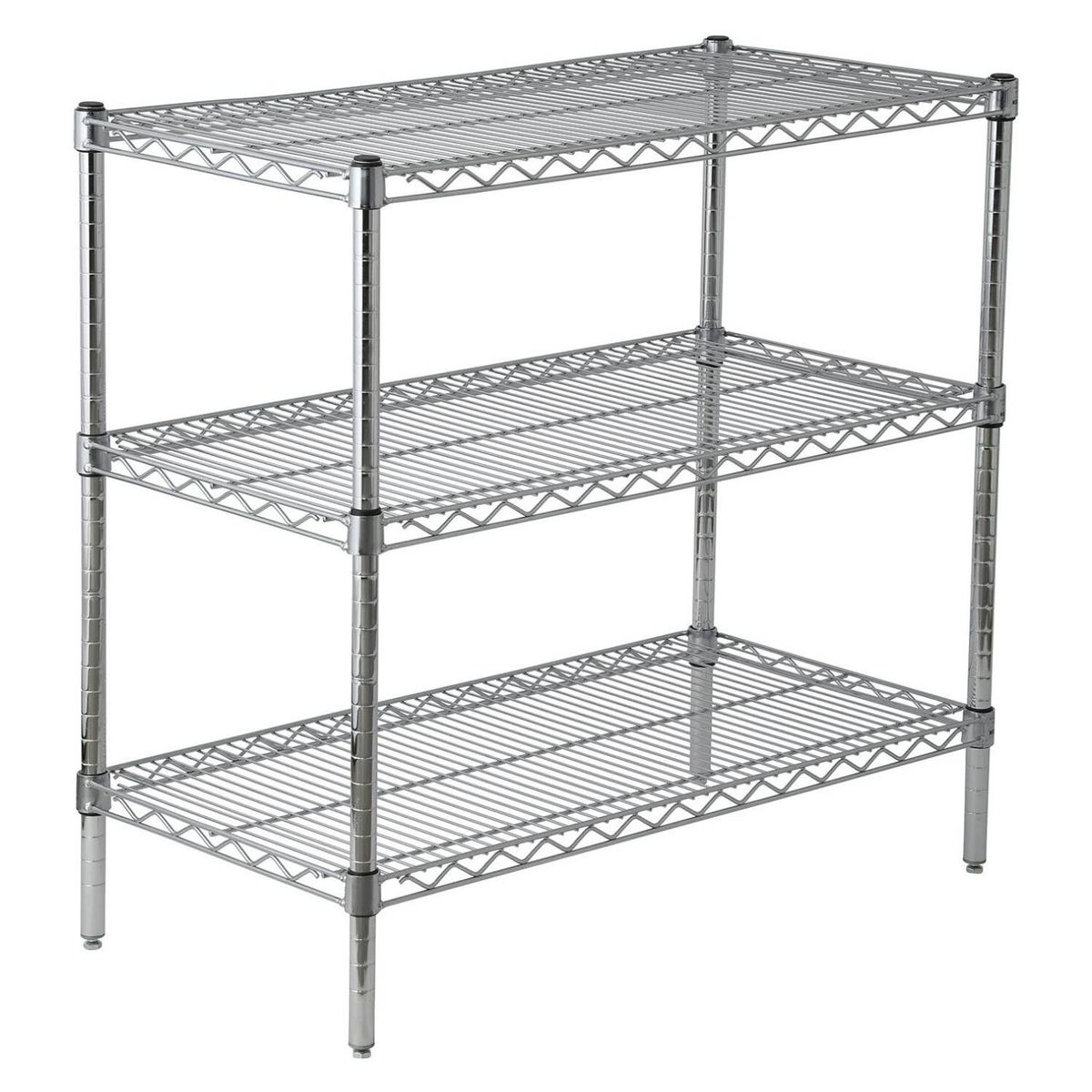 AUTORODEC - Estante de acero cromado 46x91x84 cm  3 repisas…