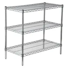 AUTORODEC - Estante de acero cromado 46x91x84 cm 3 repisas…