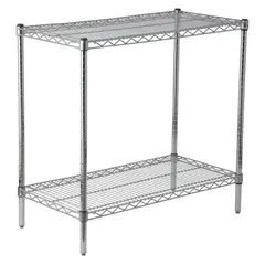 AUTORODEC - Estante de acero cromado de 46x91x84 2 repisas