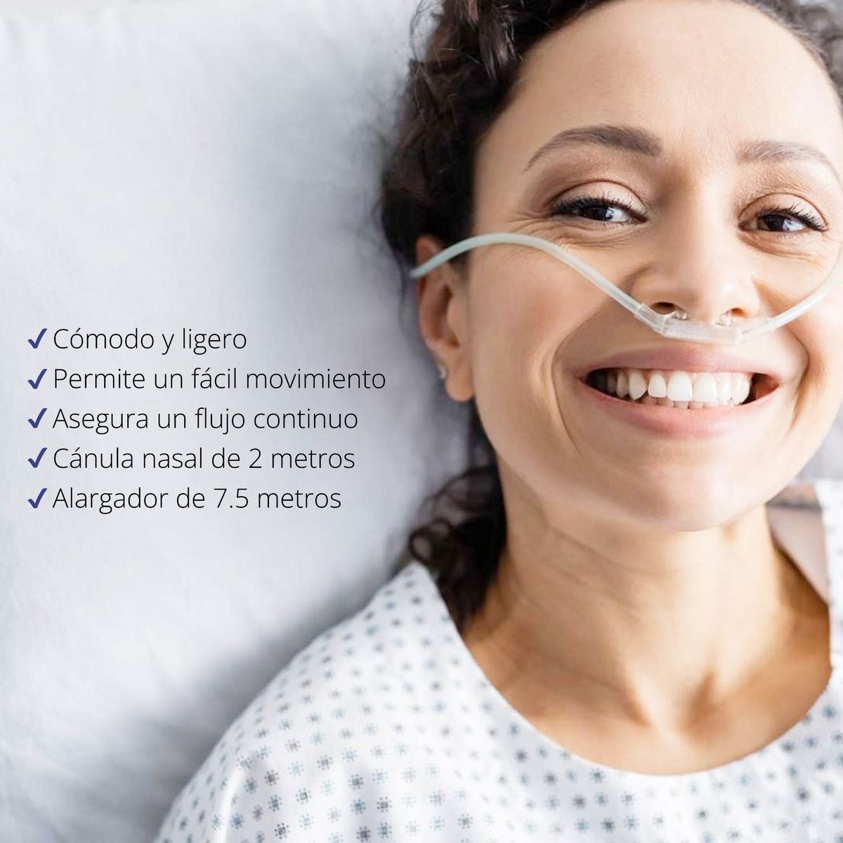 TOPMEDIC - Kit de Oxigenoterapia Cánula Nasal Alargador y Conector para Adultos