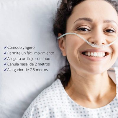 Imagen 2 del producto Kit de Oxigenoterapia Cánula Nasal Alargador y Conector para Adultos