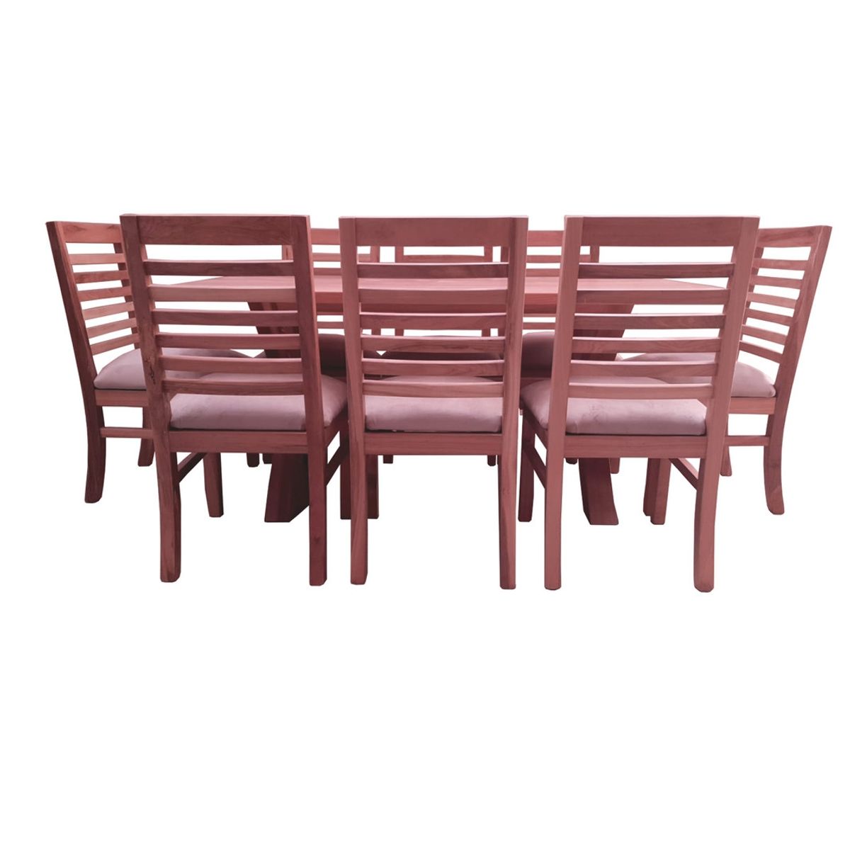 MUEBLES NATIVA - Comedor 8 Sillas Palillo Tapiz Beige