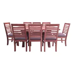 MUEBLES NATIVA - Comedor 8 Sillas Palillo Tapiz Gris