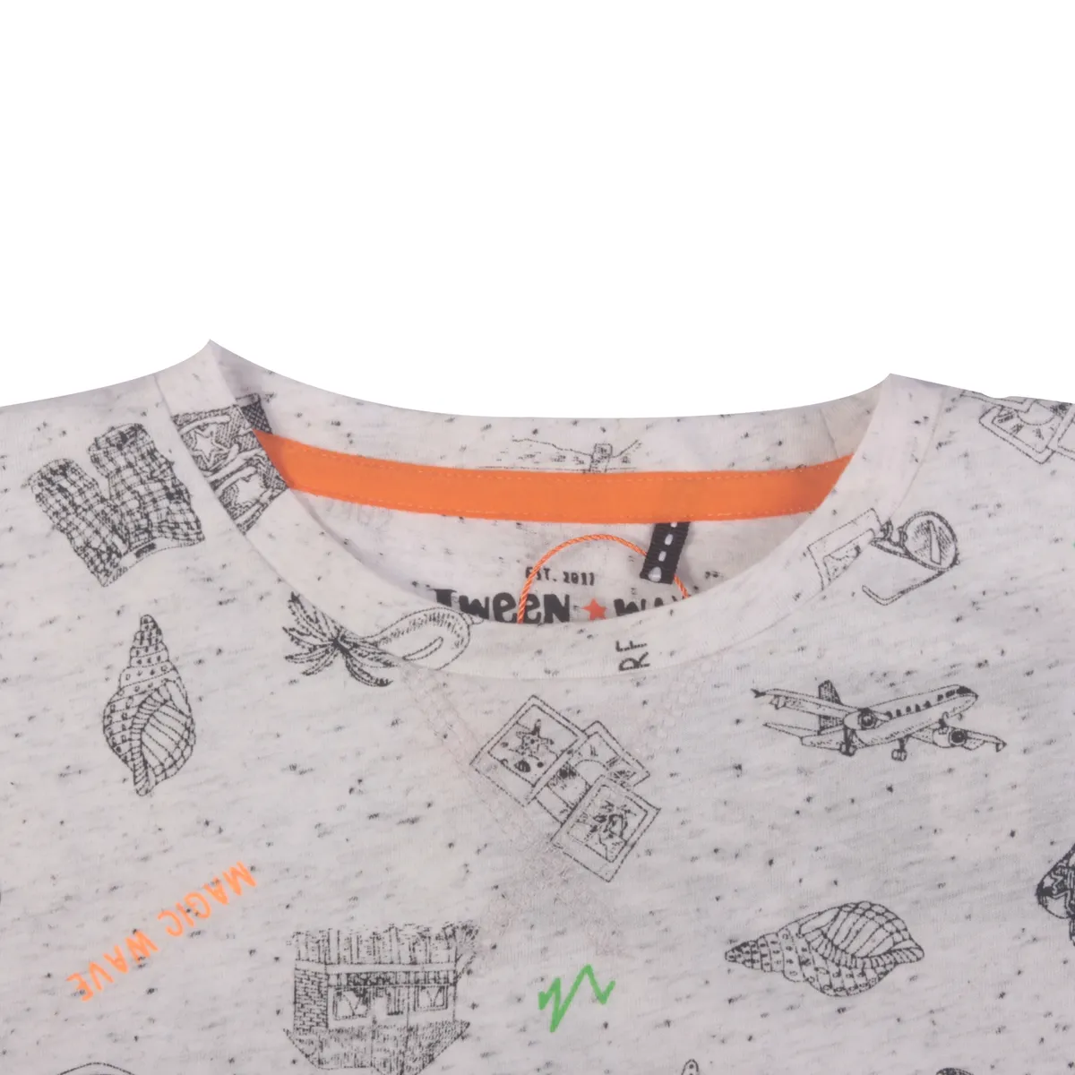 PILLIN - Polera Niño Gris claro Pillin PILLIN