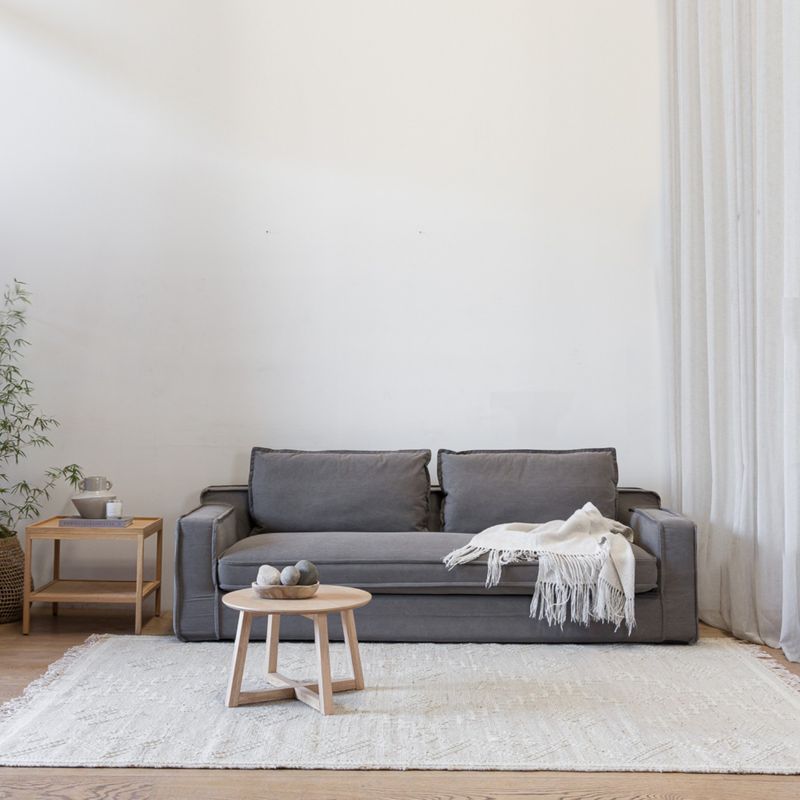 AMOBLE - Sofa Sven Gris H Amoblé