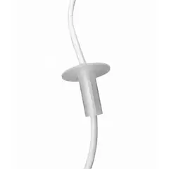 GENERICO - Pasamuro Plástico para Cable Color Blanco (Bolsa 100 Unidades)