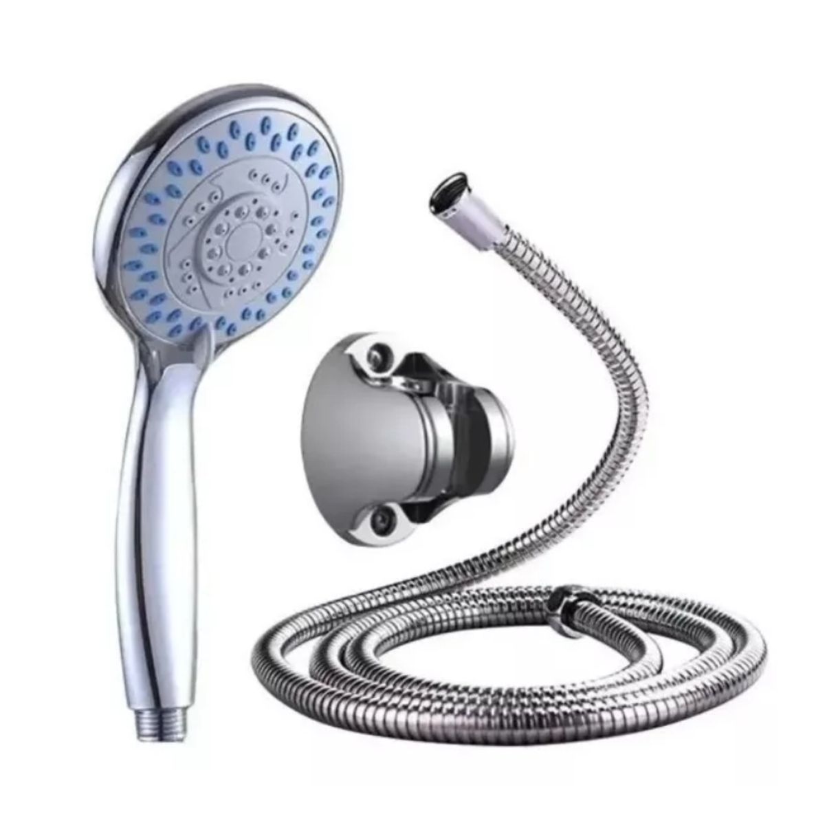 GENERICO - Kit Ducha Teléfono Manguera  Soporte Cromado