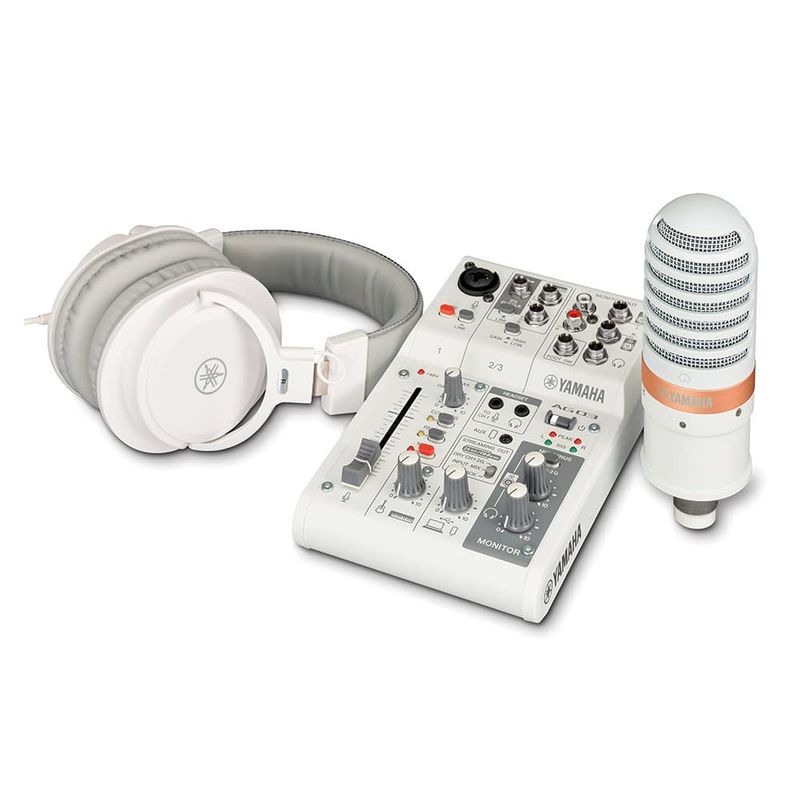 YAMAHA - Pack de transmisión en vivo 3 canales AG03MK2 White - Yamaha
