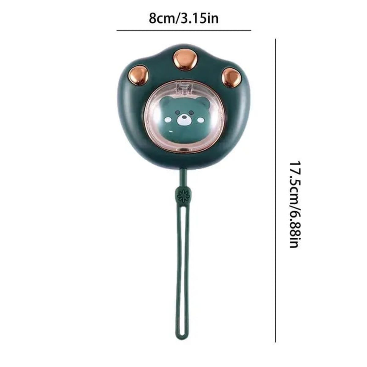 OEM - GUATERO  DE MANOS PORTATIL RECARGABLE USB VERDE