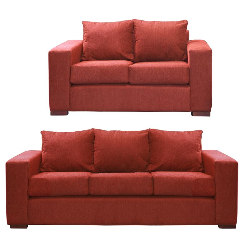 DKORA - Living City sofa 3 cuerpos + sofa 2 cuerpos Berry