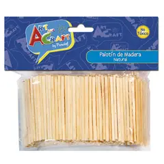 PRONOBEL - Palotin De Madera Natural 300 Un. Art & Craft