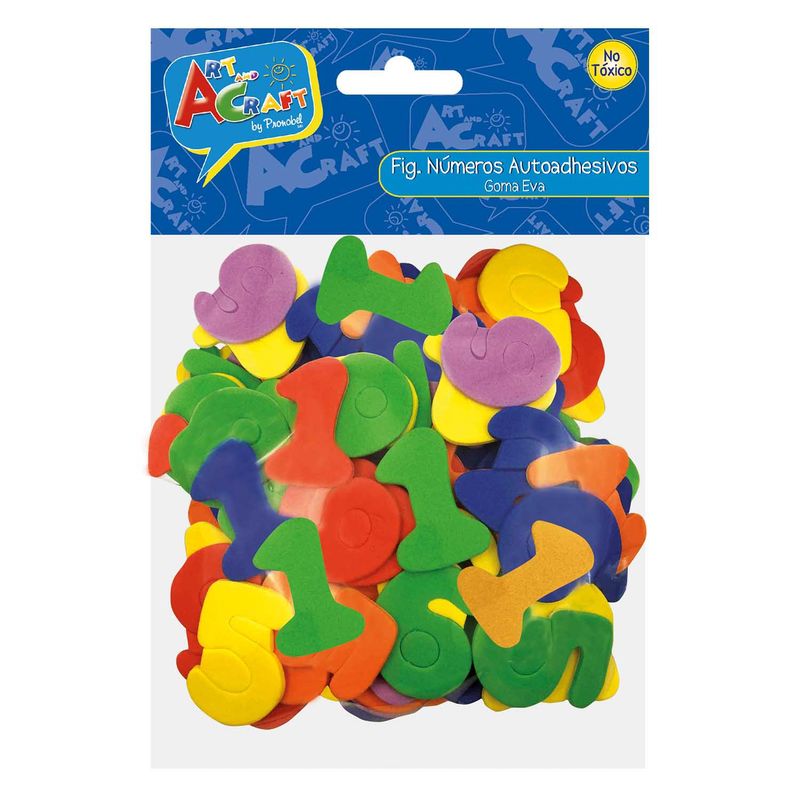 PRONOBEL - Figura Goma Eva Números Autoadhesivo 56 Piezas Art & Craft