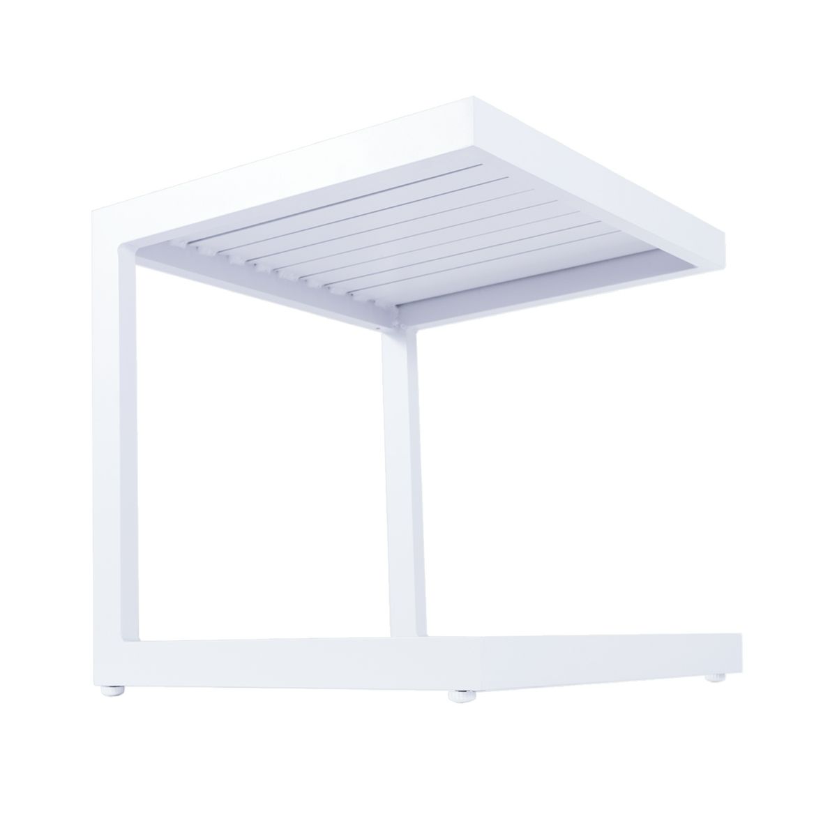 BOKAN - Mesa Lateral de Exterior Capó Blanca