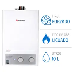 SPLENDID - Calefont 10 litros Gas licuado Tiro forzado