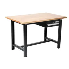 AUTORODEC - Mesón De Trabajo 120X75X88 cm Cubierta De Madera Sólida