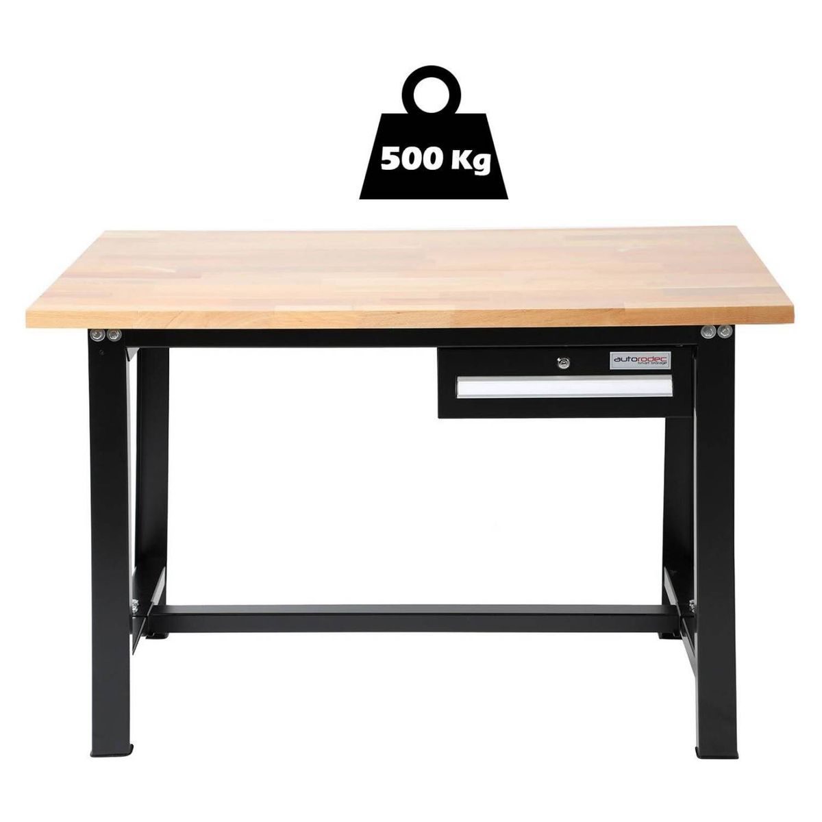 AUTORODEC - Mesón De Trabajo 120X75X78 Cm Cubierta De Madera Sólida