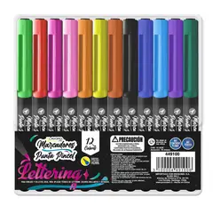LAVORO - Marcador Punta Pincel 12 Colores