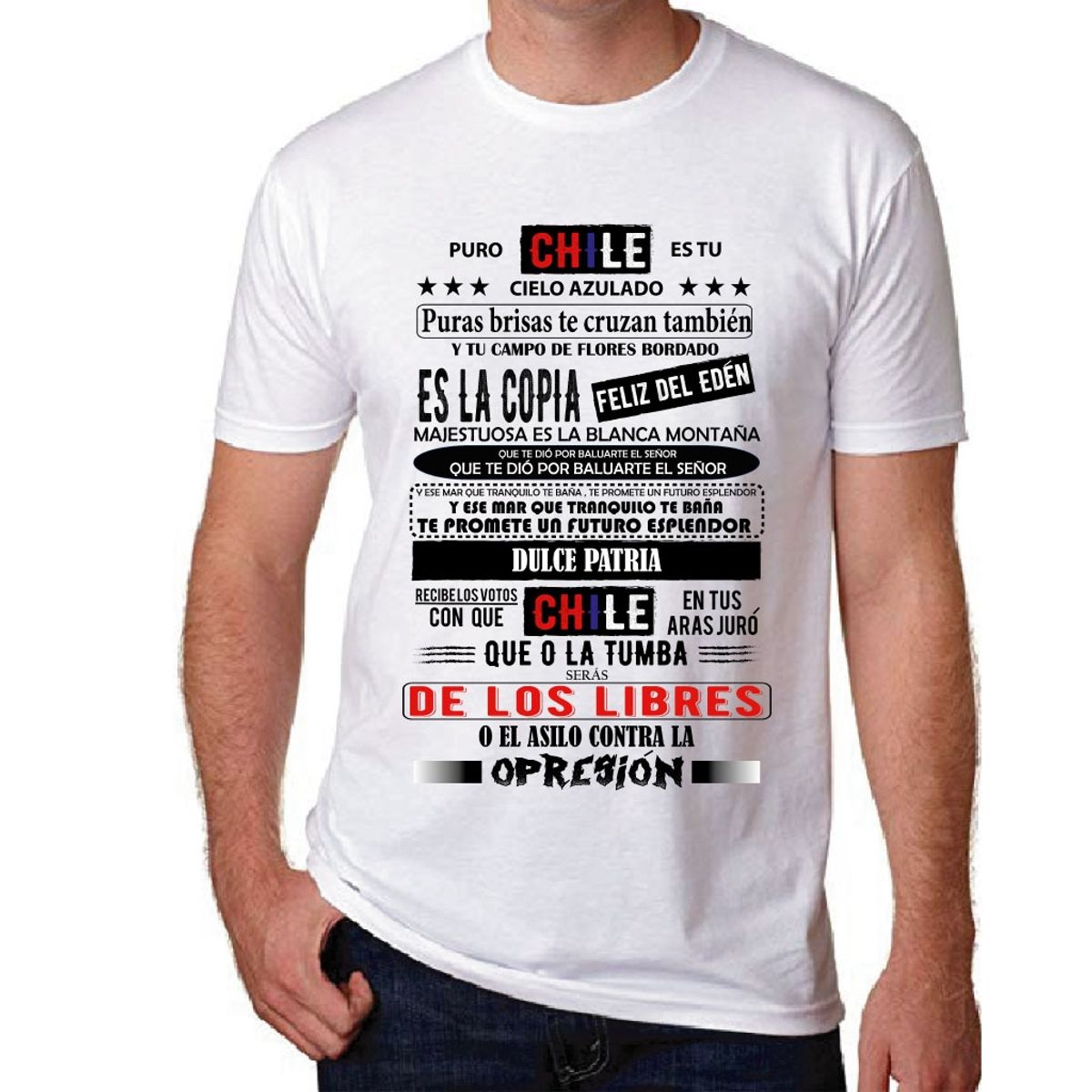 IMPRIME A TU PINTA - POLERA HIMNO DE CHILE