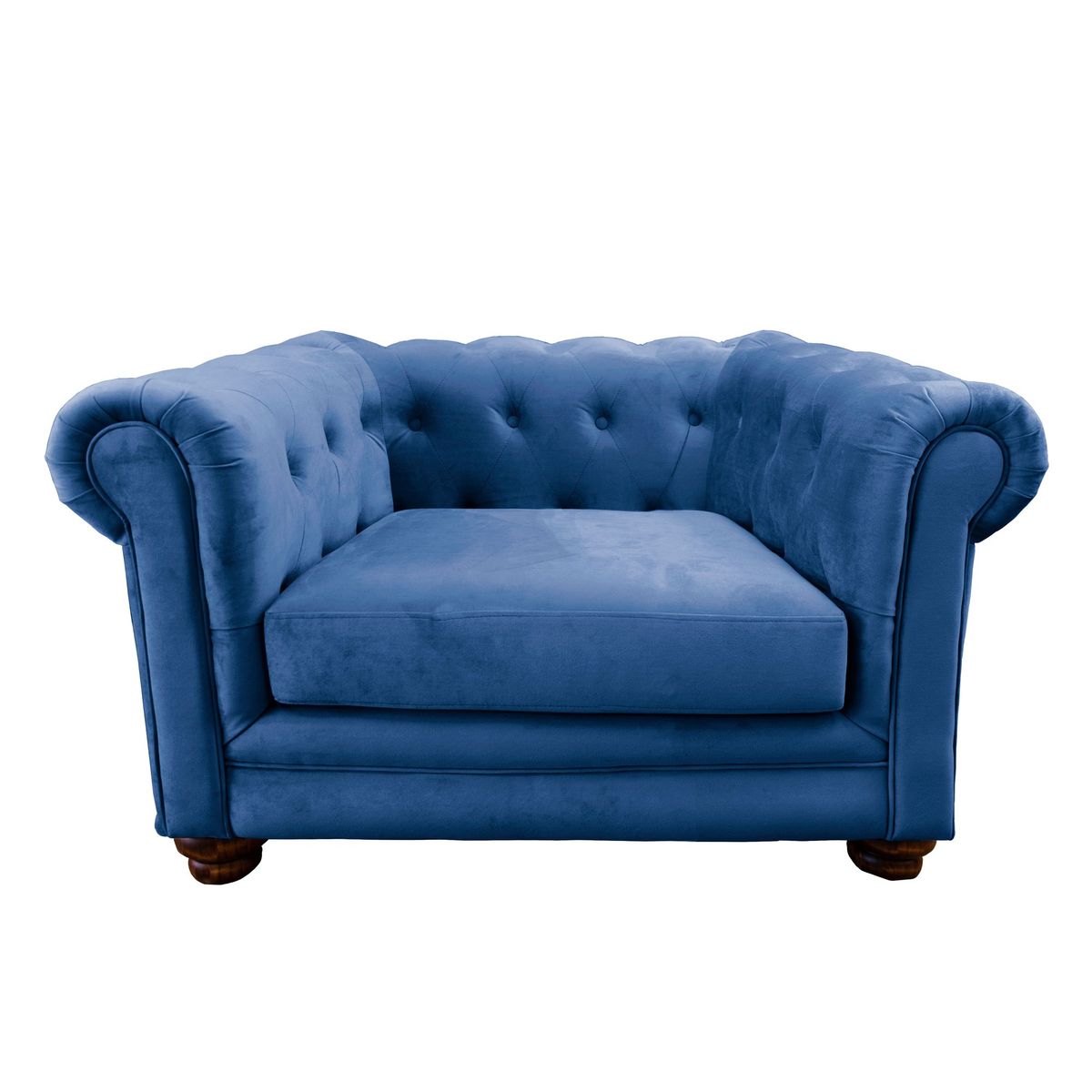 LATAM HOME - SOFA FLORENCIA 1C TELA VELVET AZUL PETROLEO
