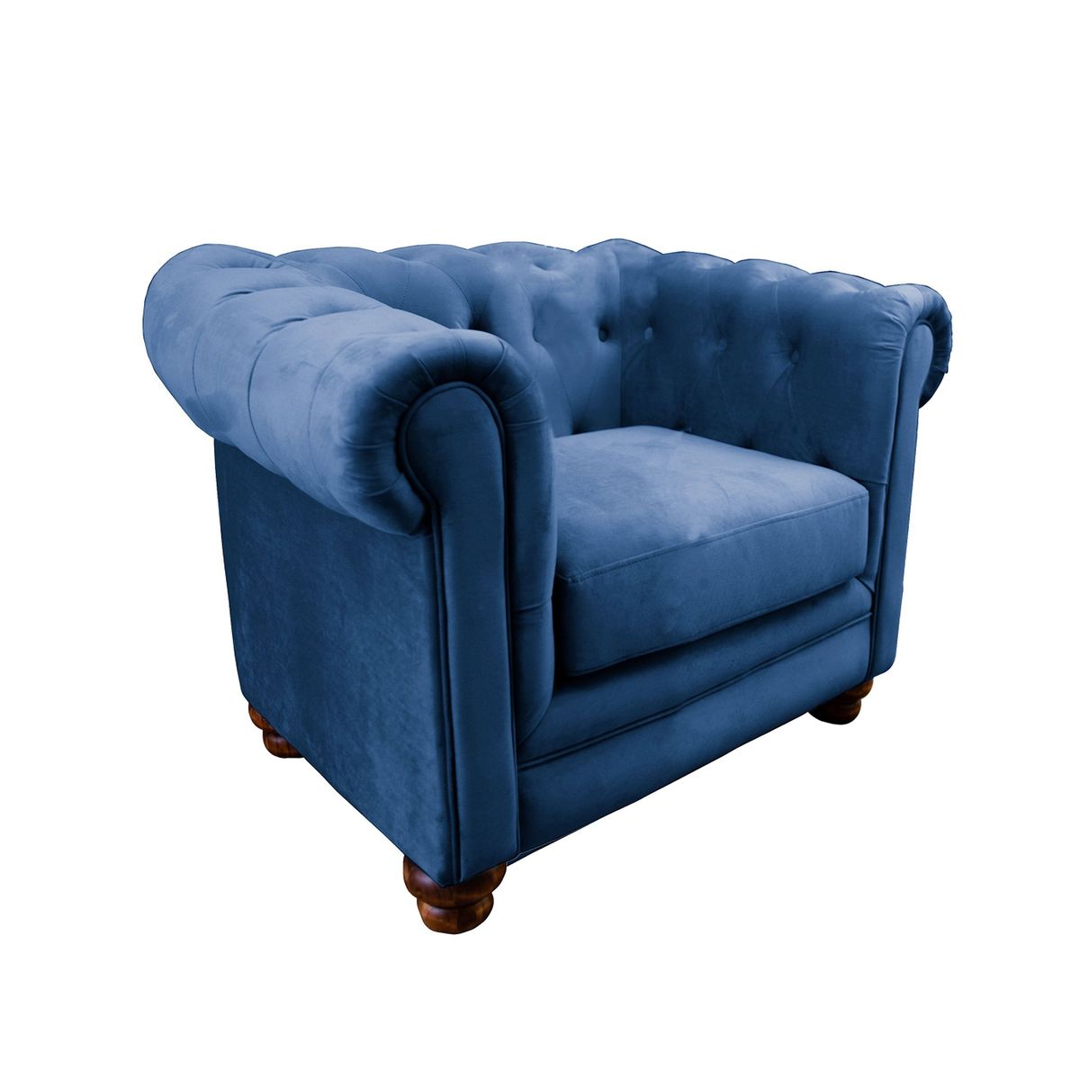 LATAM HOME - SOFA FLORENCIA 1C TELA VELVET AZUL PETROLEO