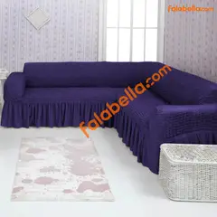 GENERICO - Fundas de sillones original Turco Tipo L o en L Morado oscuro