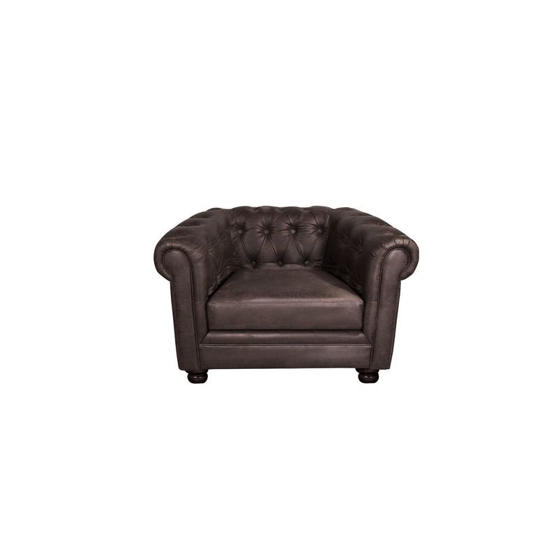 LATAM HOME - Sofá Latam Home Florencia 1 Cuerpo Capitoné Cuero Colorado