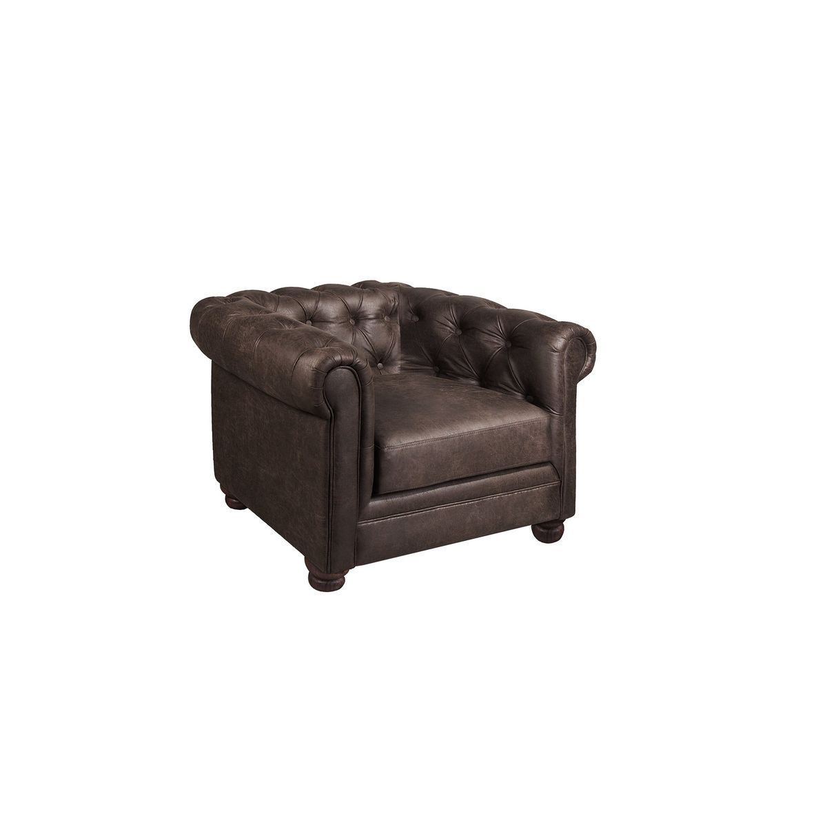 LATAM HOME - Sofá Latam Home Florencia 1 Cuerpo Capitoné Cuero Colorado