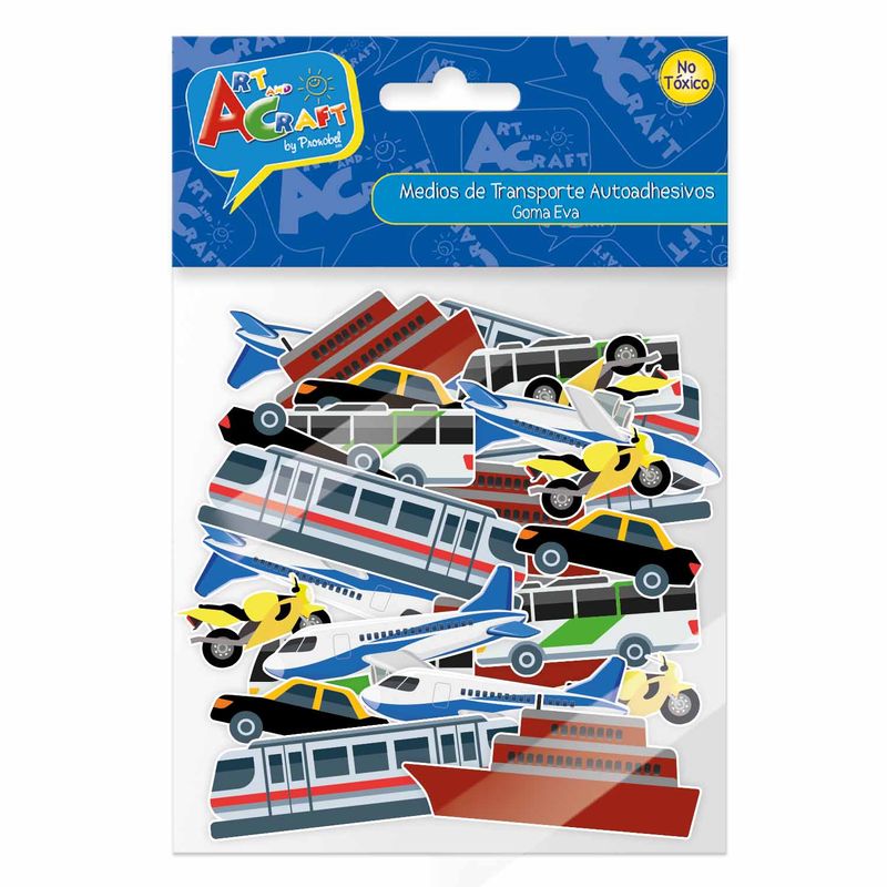 PRONOBEL - Figura Goma Eva Transporte Chile 40 Piezas