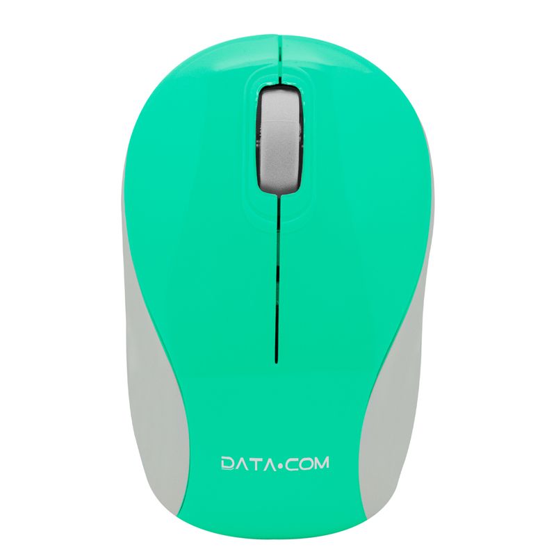 DATACOM - Mini Mouse Inalámbrico 3D Verde Datacom