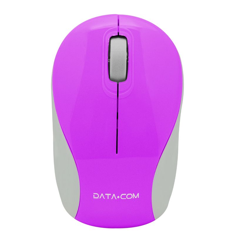 DATACOM - Mini Mouse Inalámbrico 3D Morado Datacom