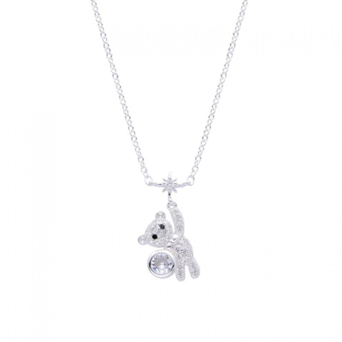 COGGIOLA - Collar Oso Circón Plata Fina 925