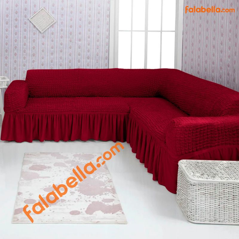 GENERICO - Fundas de sillones original Turco Tipo L o en L  Rojo italiano