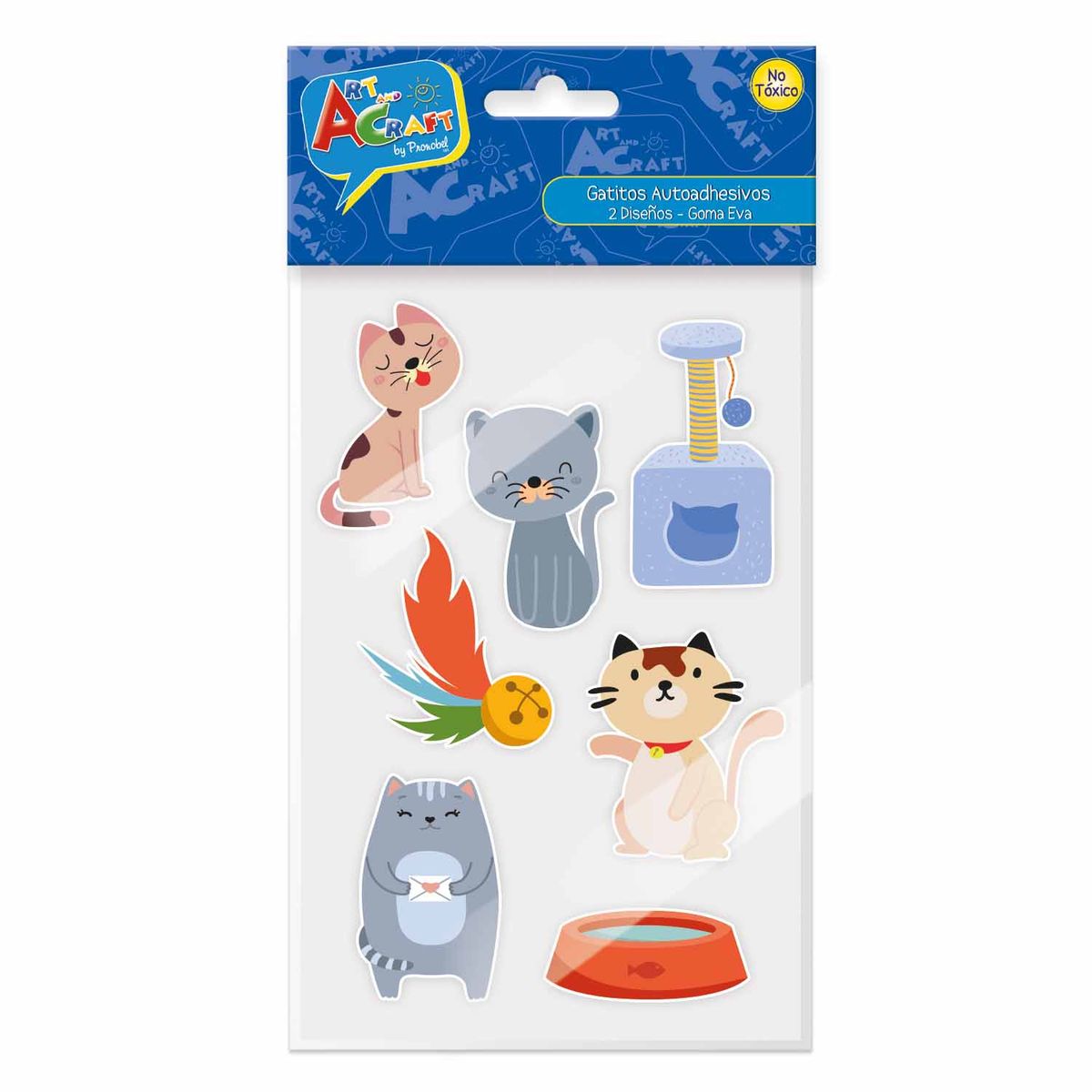 PRONOBEL - Figura Gatitos Goma Eva 14 Piezas 2 Surtido