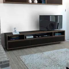 FMFURNITURE - Rack TV 90" Con 2 Cajones 1 Puerta Fm-003C Café Oscuro