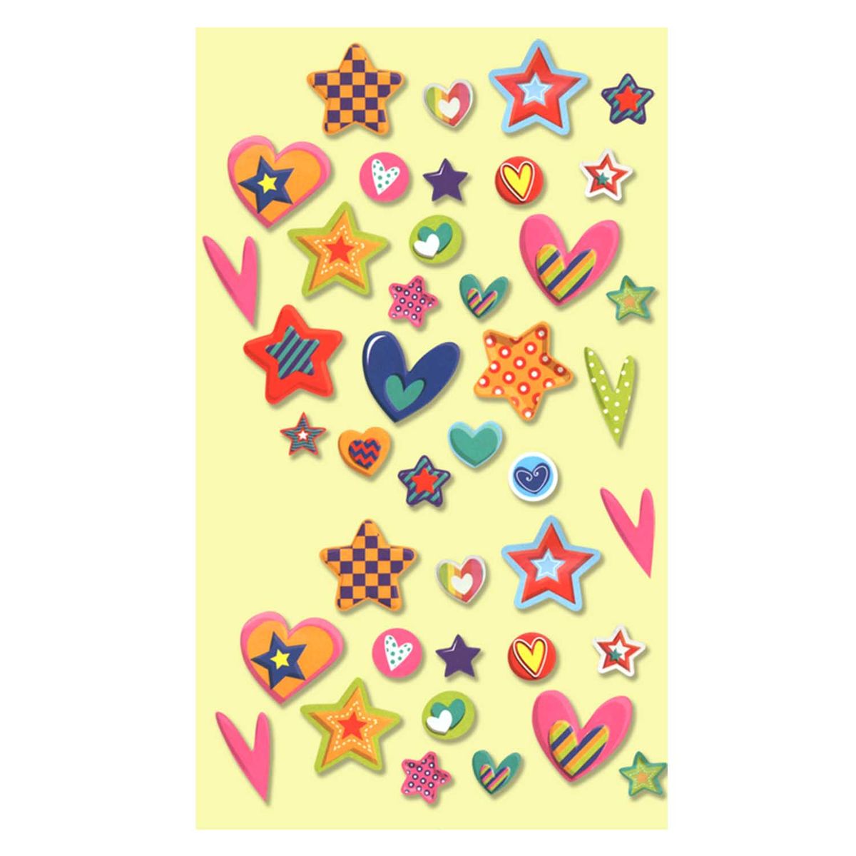 PRONOBEL - Stickers Libro Corazones Y Estrellas Piezas Art & Craft