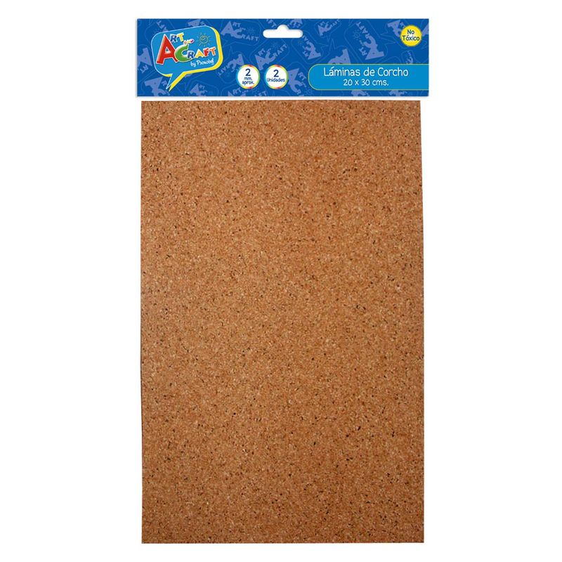 PRONOBEL - Lamina Corcho 2 Unidades 20x30 cm Art & Craft