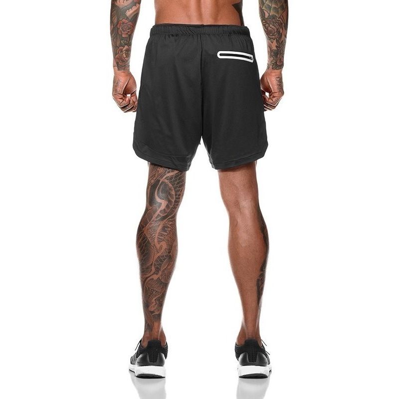 OEM - Short Gimnasio Hombre Con Calza Y Bolsillo Para Celular