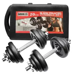 CITYSHOP - Set de Mancuernas Ajustables 20 kg con Maleta de Transporte Ironfit.