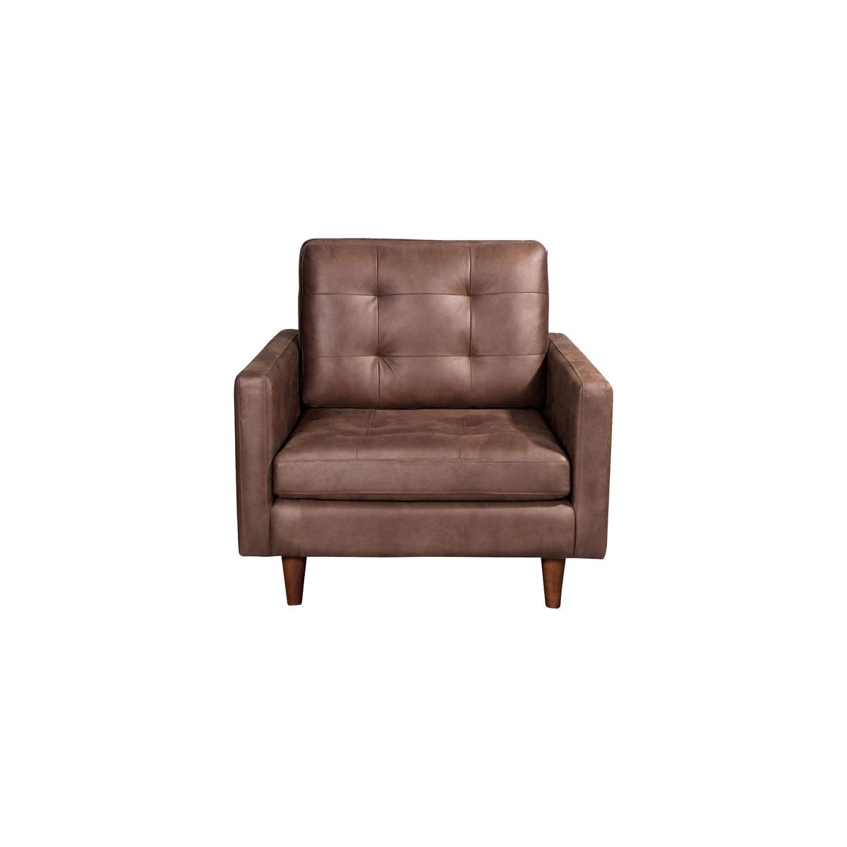 LATAM HOME - Sofa Napoles 1 Cuerpo Cuero Kentucky Cafe Moro