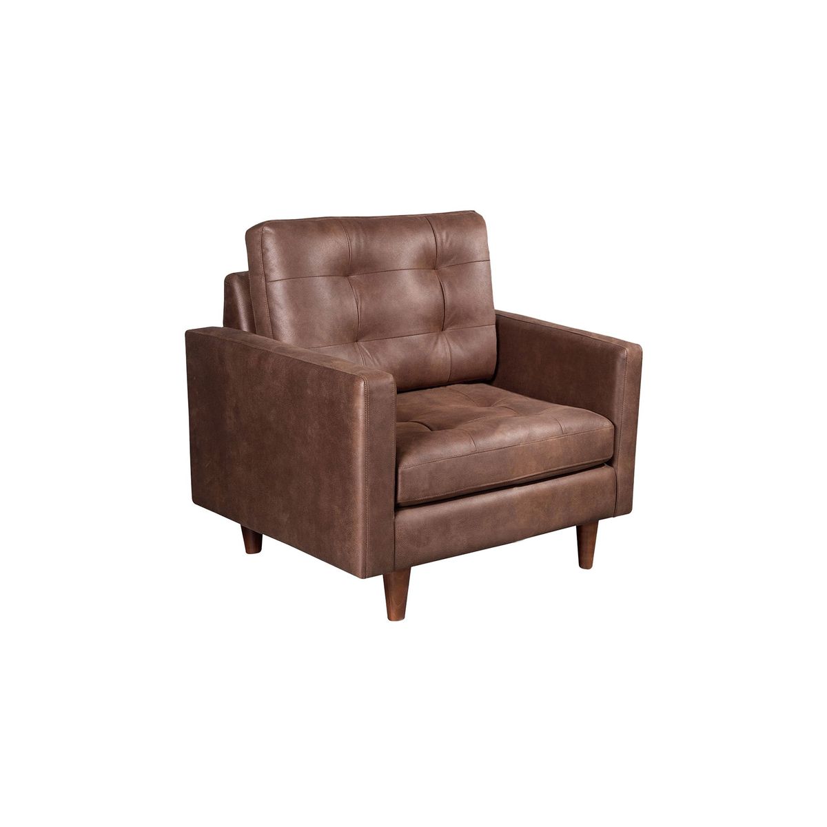 LATAM HOME - Sofa Napoles 1 Cuerpo Cuero Kentucky Cafe Moro
