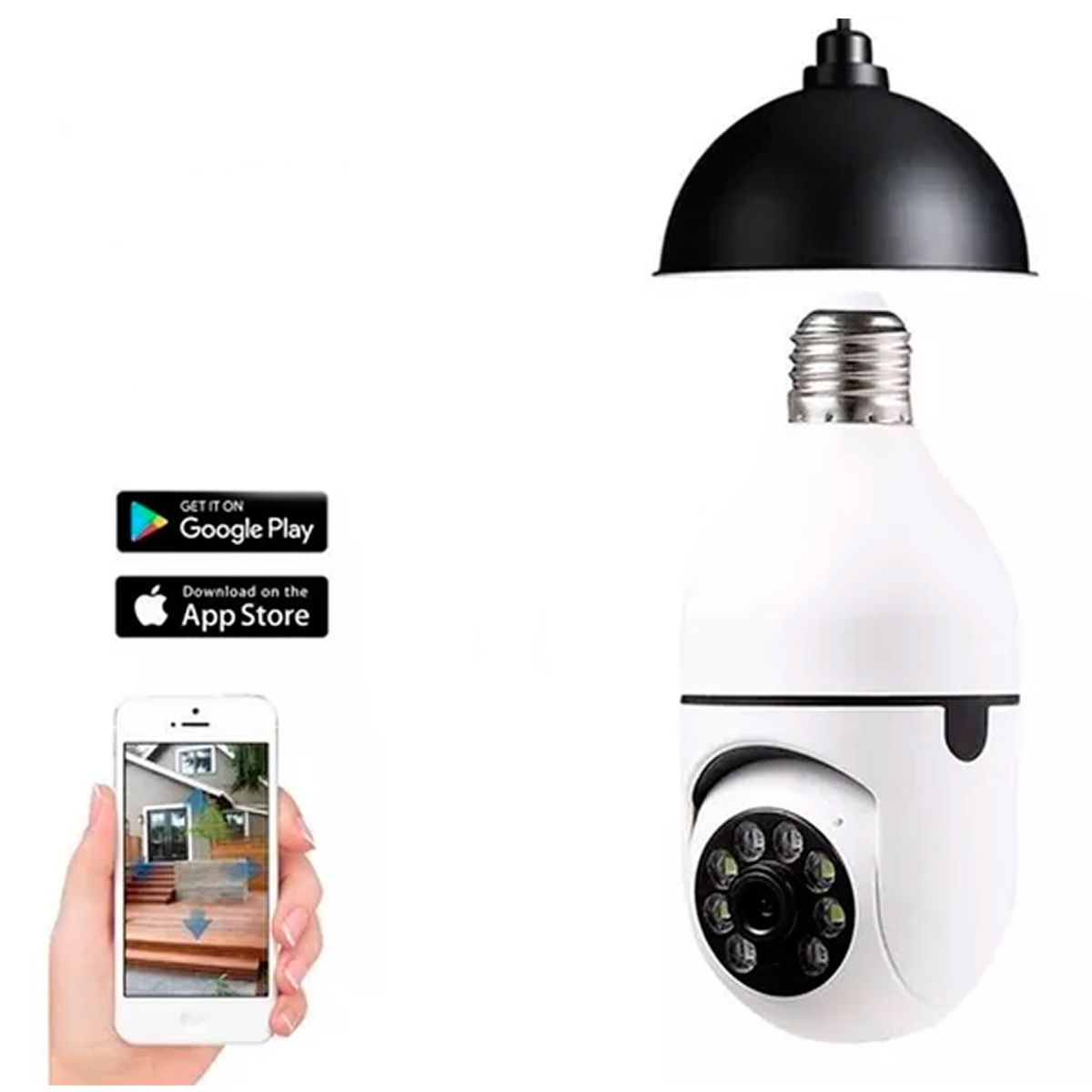 OFERTABKN - Ampolleta Panoramica Camara Seguridad Wifi 1.3 M 360°
