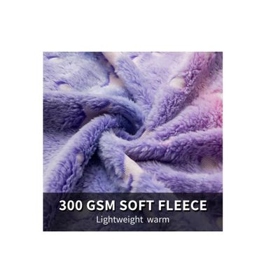 Imagen 2 del producto Polerón De Franela Con Capucha Luminoso Brillante Unicornio Morado