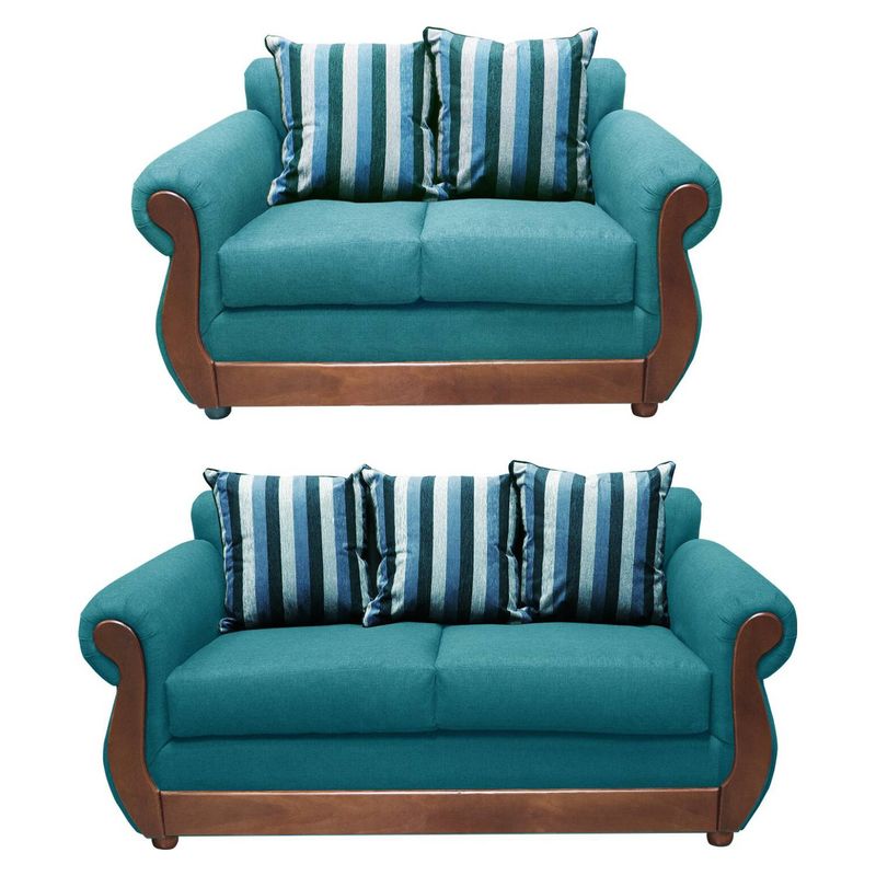DKORA - Living Brigitte sofa 3 cuerpos + sofa 2 cuerpos Calipso