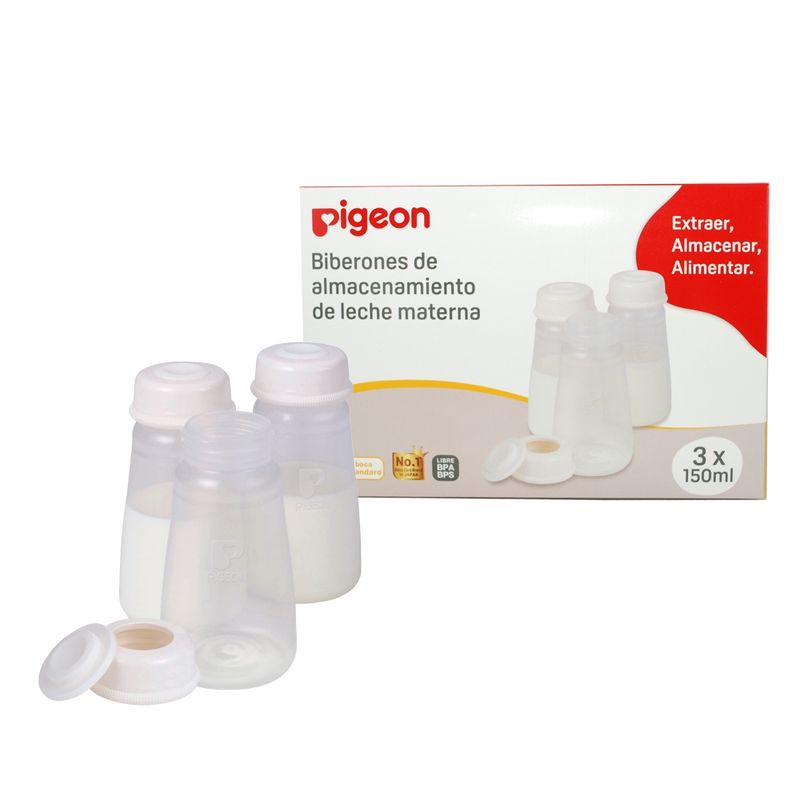PIGEON - Pack Mamaderas de Almacenamiento PIGEON Boca Standard 3 Un.