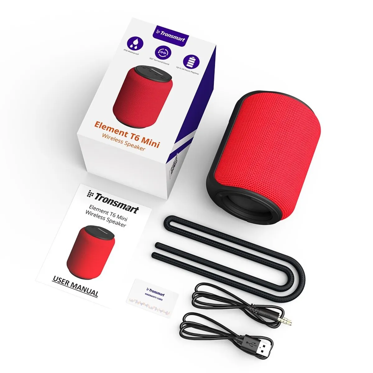 TRONSMART - Parlante Bluetooth 15W Tronsmart Element T6 Mini - Rojo