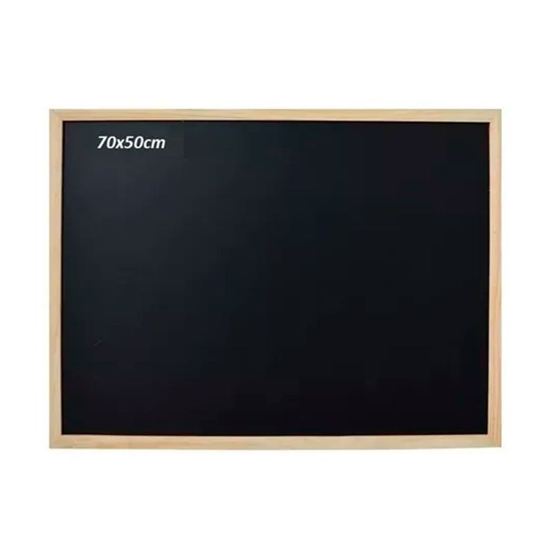 GENERICO - Pizarra Negra De Tiza Marco De Madera 70x50 Cm