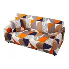 GENERICO - Funda Protector Para Sillón Sofá 2 Cuerpos Diseños / Naranja 266